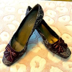 TALBOTS ⚜️Chunky Heel Brocade Pumps